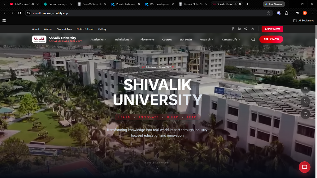 Shivalik College - Institutional Portal Redesign - Korvith Case Study